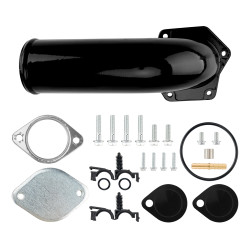 2008-2010 Ford 6.4L Powerstroke EGR Valve & Cooler Delete Kit with Intake Elbow (Black) for F250 F350 F450 F550