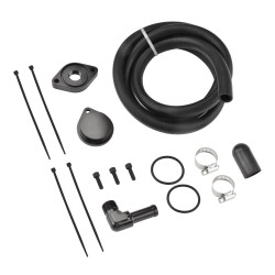 6.7L Powerstroke CCV PCV Reroute/Delete Kit (Basic, Black) for 2011-2025 Ford F250 F350 F450 F550 Crank Vent｜Vigor Diesel