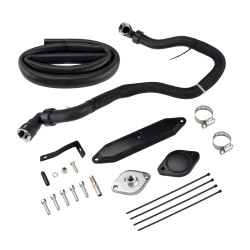 2015-2016 Ford 6.7L Powerstroke EGR Valve & Cooler Delete Kit (Normal, Black) for F250 F350 F450 F550