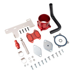 2010-2024 Dodge Ram 6.7L Cummins EGR Valve & Cooler Delete Kit with Throttle Valve (Red) for 2500 3500