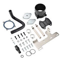 2010-2024 Dodge Ram 6.7L Cummins EGR Valve & Cooler Delete Kit with Throttle Valve (Black) for 2500 3500