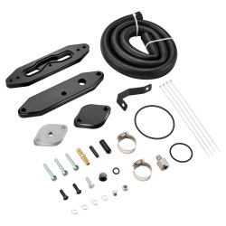 2011-2014 & 2017-2025 Ford 6.7L Powerstroke EGR Valve & Cooler Delete Kit (Upgraded, Black) for F250 F350 F450 F550