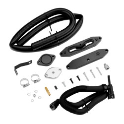 2015-2016 Ford 6.7L Powerstroke EGR Valve & Cooler Delete Kit (Upgraded, Black) for F250 F350 F450 F550