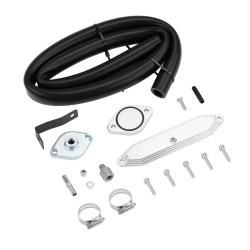2011-2014 & 2017-2025 Ford 6.7L Powerstroke EGR Valve & Cooler Delete Kit (Normal, Silver) for F250 F350 F450 F550