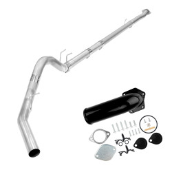 4" DPF/EGR Delete 2008-2010 6.4L Powerstroke EGR Delete Kit(Black) and 4" Dp-Back Exhaust