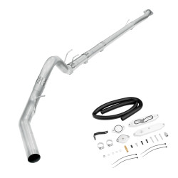 4" DPF/EGR Delete 2011-2014 6.7L Powerstroke EGR Delete Kit(Upgraded, Silver) and 4" Dp-Back Exhaust