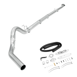 5" DPF/EGR Delete 2011-2014 6.7L Powerstroke EGR Delete Kit(Upgraded, Silver) and 5" Dp-Back Exhaust