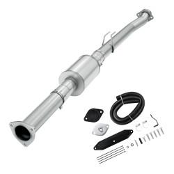 4" DPF/EGR Delete 2011-2014 6.7L Powerstroke EGR Delete Kit(Normal, Black) and 4" Race Pipe W/Muffler