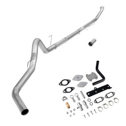 4" DPF/EGR Delete 2013-2018 6.7L Cummins EGR Delete Kit(Silver) and 4" Turbo-Back Exhaust