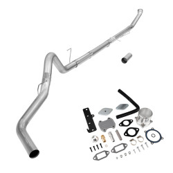 4" DPF/EGR Delete 2013-2018 6.7L Cummins EGR Delete Kit(Silver) and 4" Turbo-Back Exhaust