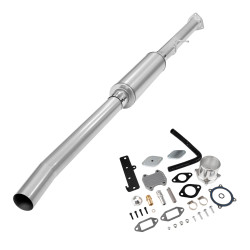 4" DPF/EGR Delete 2013-2018 6.7L Cummins EGR Delete Kit(Silver) and 4" Race Pipe W/Muffler