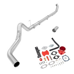 5" DPF/EGR Delete 2013-2018 6.7L Cummins EGR Delete Kit(Red) and 5" Turbo-Back Exhaust