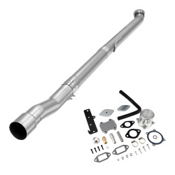 4" DPF/EGR Delete 2019-2021 6.7L Cummins EGR Delete Kit(Silver) and 4" Race Pipe