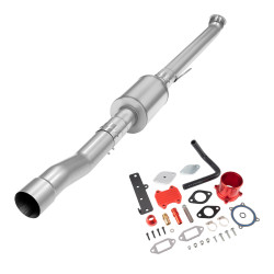 4" DPF/EGR Delete 2022-2024 6.7L Cummins EGR Delete Kit(Red) and 4" Race Pipe W/Muffler