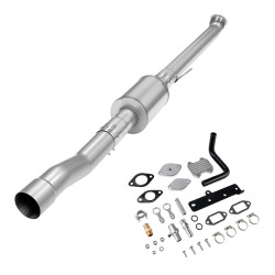 4" DPF/EGR Delete 2022-2024 6.7L Cummins EGR Delete Kit(Silver) and 4" Race Pipe W/Muffler