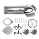 2008-2010 Ford 6.4L Powerstroke EGR Valve & Cooler Delete Kit with Intake Elbow (Silver) for F250 F350 F450 F550 0