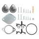 2008-2010 Ford 6.4L Powerstroke EGR Valve & Cooler Delete Kit with Intake Elbow (Silver) for F250 F350 F450 F550 9