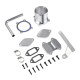 2007-2009 Dodge Ram 6.7L Cummins EGR Valve & Cooler Delete Kit with Throttle Valve (Silver) for 2500 3500 0