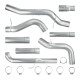 2007.5-2010 6.6L Duramax LMM 5" Downpipe-Back CAT/DPF Delete Exhaust System For Silverado Sierra 2500/3500HD 2
