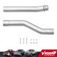 2003-2007 6.0L PowerStroke 3.5" CAT/Muffler Delete Racepipe With Muffler For F250/350 Super Duty 1